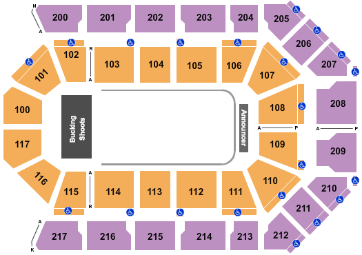 Mechanics Bank Arena PBR Seating Chart